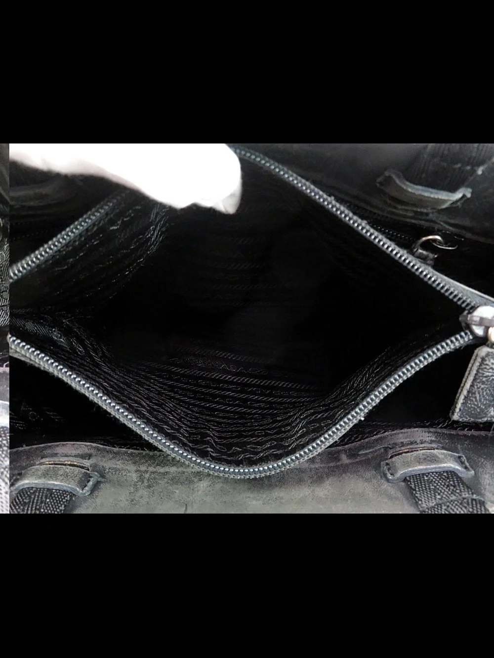 Prada Dark Green Nylon Shoulder Tote